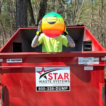 Dumpster Dive King inside the dumpster